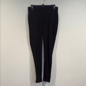 Seven7 Black Leggings with Faux Front Pockets and Real Back Pockets - Size Small